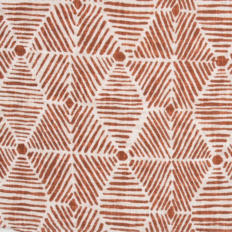 Rust Printed Cotton Slub Cushion Prefilled - 45cm x 45cm x 10cm - Image 2