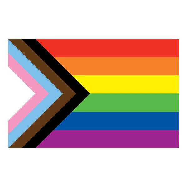PROGRESS PRIDE 90X150 CM BANNER FLAG W/ TWO EYELETS IN PBH