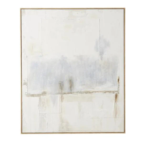 Rain Wht Frame Heavy Oil Paint 100x120cm