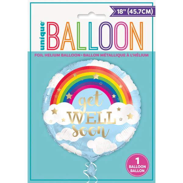 Rainbow Get Well Soon Foil Balloon - 45cm - Image 2