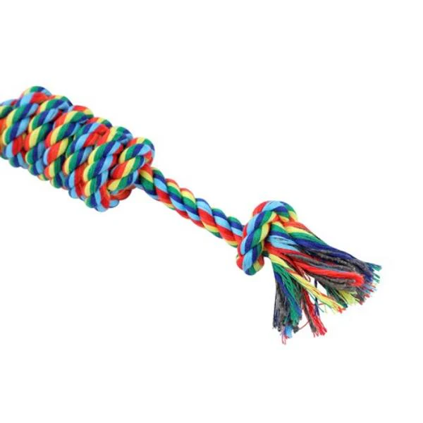 Rainbow Knotted Rope Toy = 30cm x 1cm - Image 5