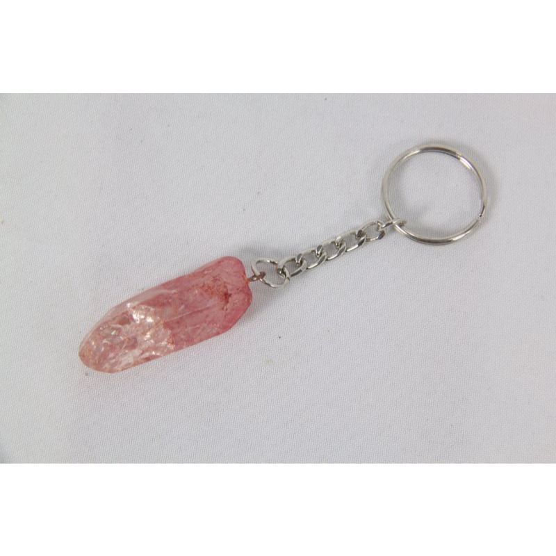 Rainbow Quartz Crystal Key Ring - Image 4