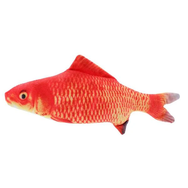Paws & Claws Orange Real Fish Printed Catnip Toy - 20cm - Image 3