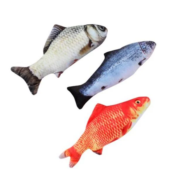 Paws & Claws Orange Real Fish Printed Catnip Toy - 20cm - Image 5