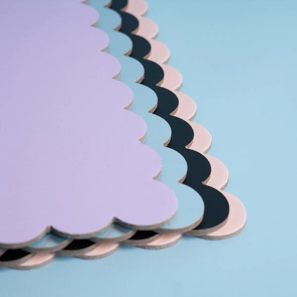 Rectangle Dual Colour Scalloped Cake Board - Image 2