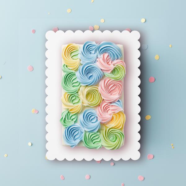 Rectangle Dual Colour Scalloped Cake Board - Image 4