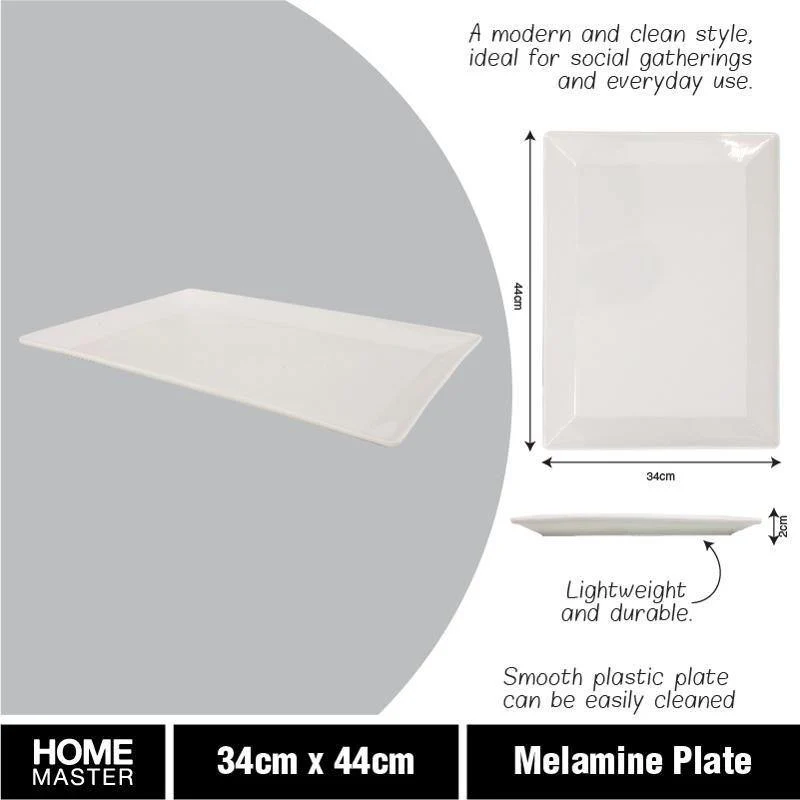White Melamine Plate - 34cm x 44cm