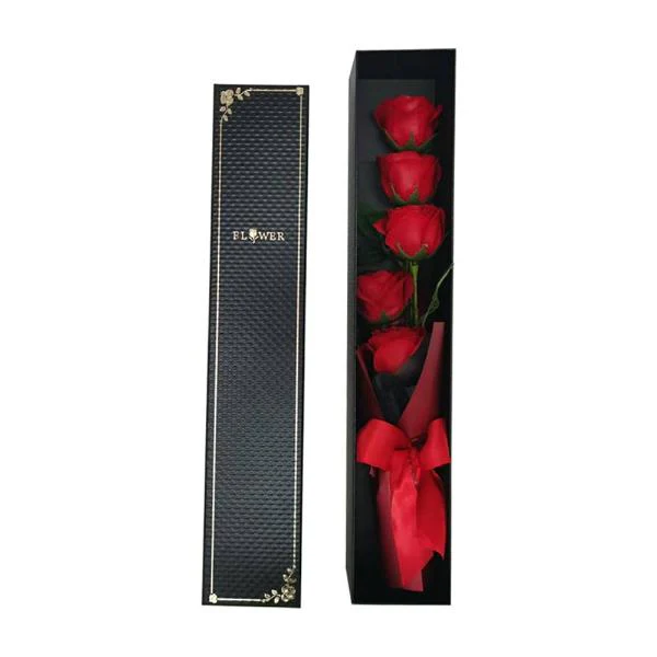 Valentines Red Roses In Black Box - 9cm x 50cm x 8.9cm - Image 2