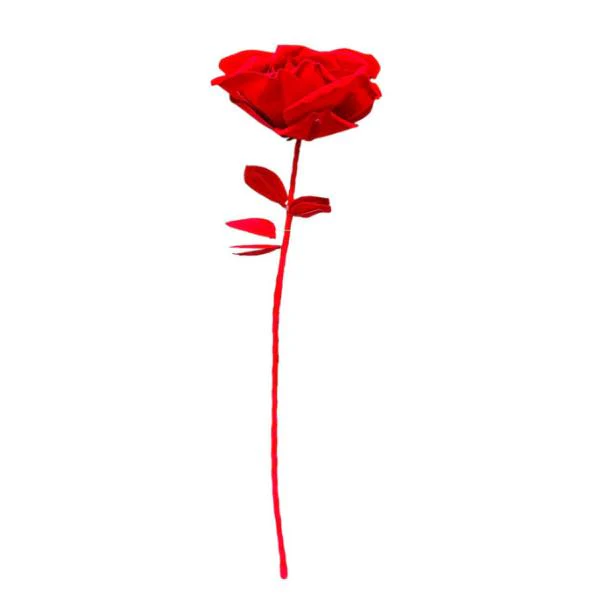 30X80CM SILICON RED ROSE WITH STEM