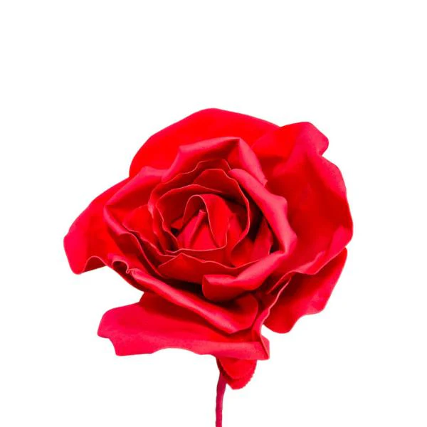 30X80CM SILICON RED ROSE WITH STEM - Image 2