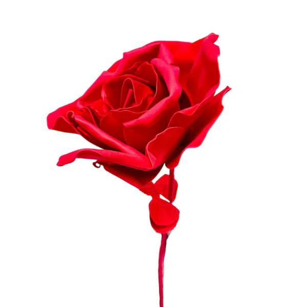 30X80CM SILICON RED ROSE WITH STEM - Image 3