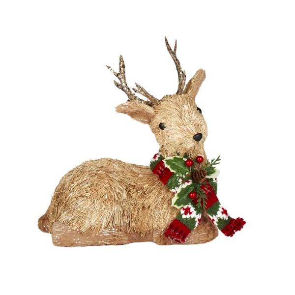 Natural Laying Mix Reindeer Scarf Mix - 26cm x 29cm