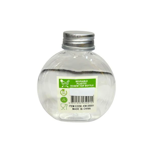 Reusable Bottle With Silver Lid - 6.7cm x 5cm x 4.2cm