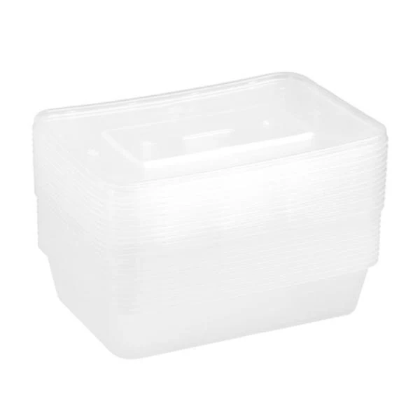 12 Pack Rectangle Reusable Food Container - 500ml - Image 6