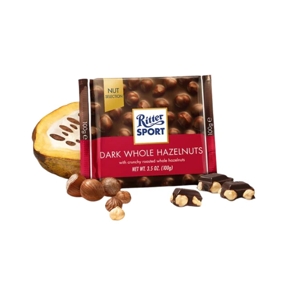 Ritter Sport Milk Dark Whole Hazel Chocolate - 100g