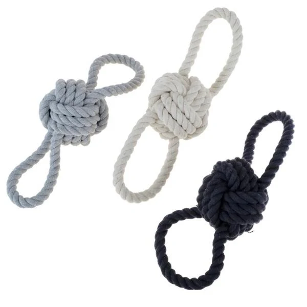 Rope Toy Double Loop Medium 24cm x 8.3cm Assorted Colours - Image 2