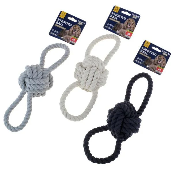 Rope Toy Double Loop Medium 24cm x 8.3cm Assorted Colours - Image 3