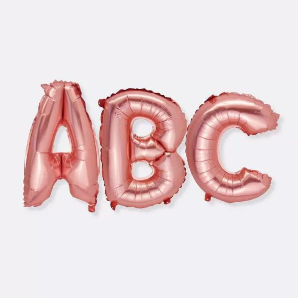 Rose Gold Foil Balloon G - 36cm - Image 4