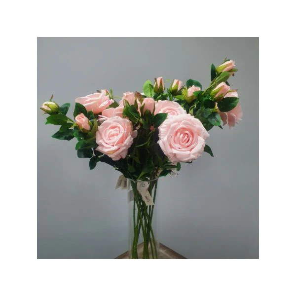Light Pink Rose with Bud - 55cm - Image 2