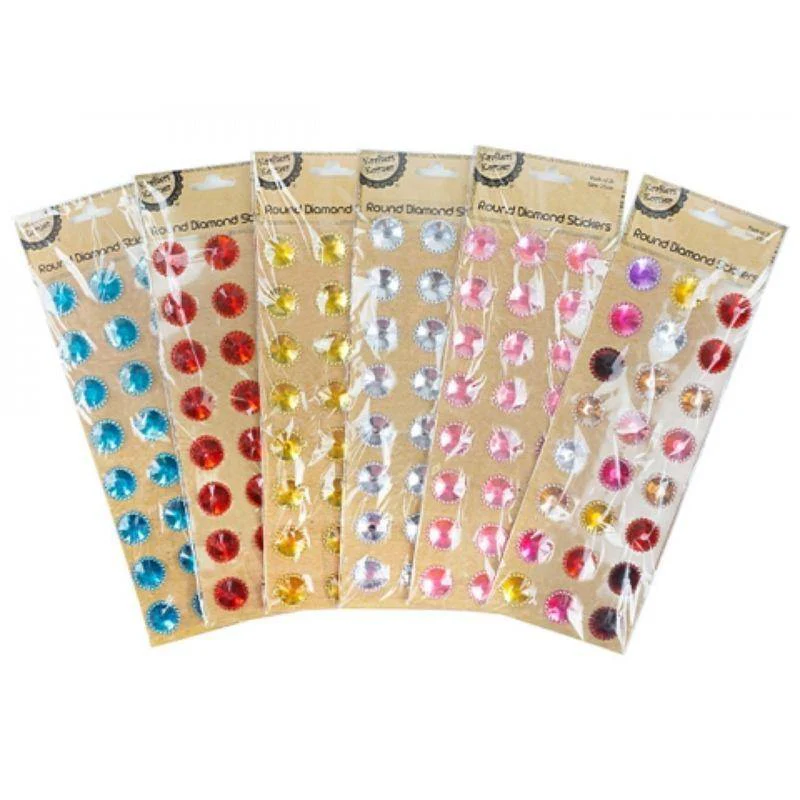 Round Diamond Stickers - 2.5cm