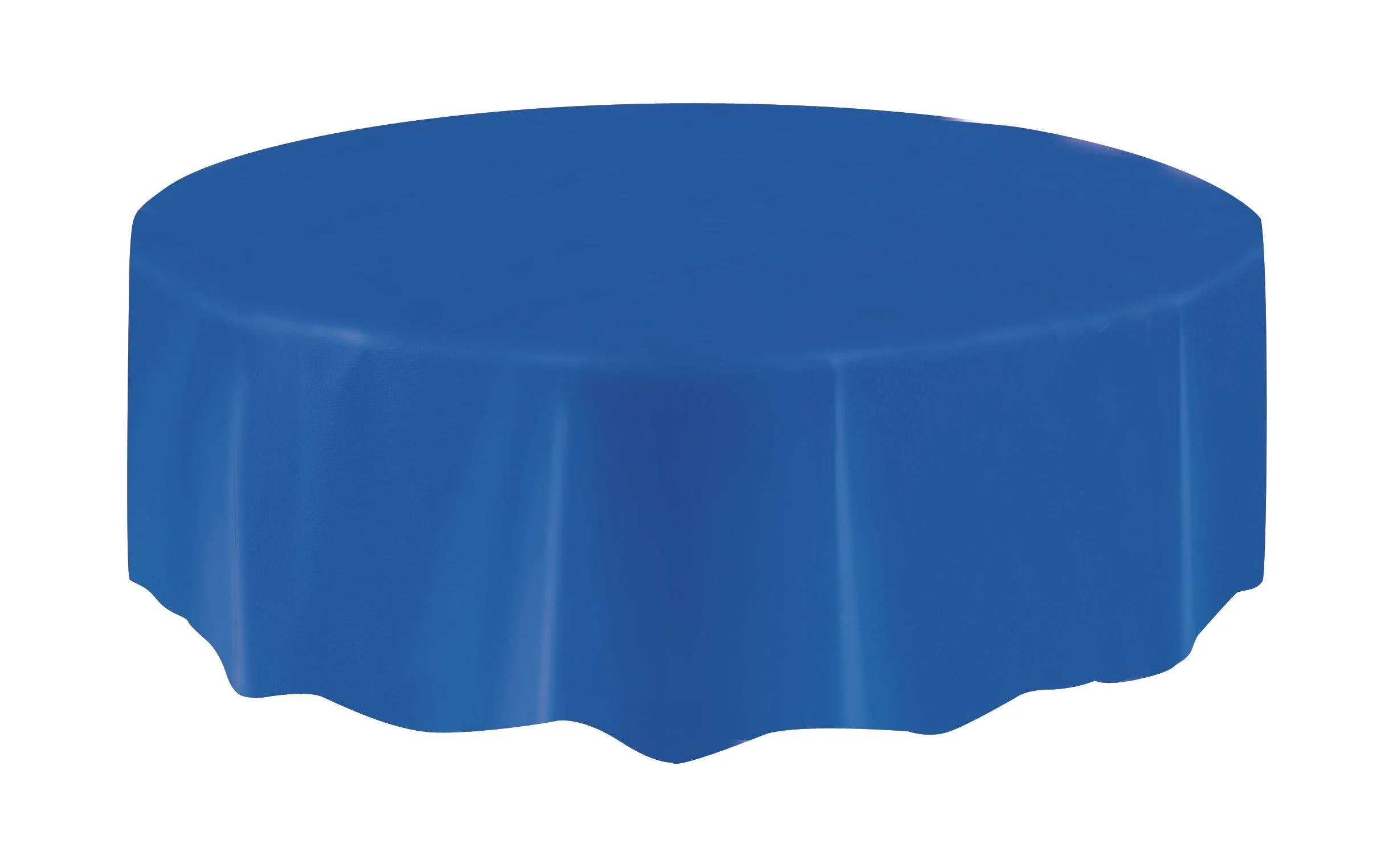 Royal Blue Plastic Round Table Cover - 213cm