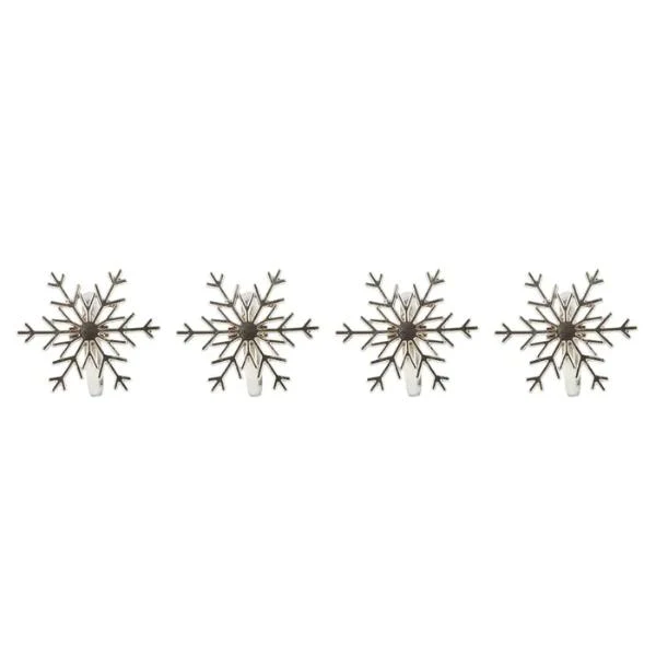 4 Pack Assorted Flake Napkin Rings - 3.5cm x 4cm