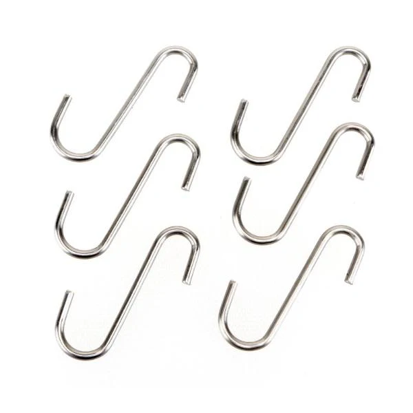 6 Pack Stainless Steel S Hook - 7cm x 3cm - Image 2