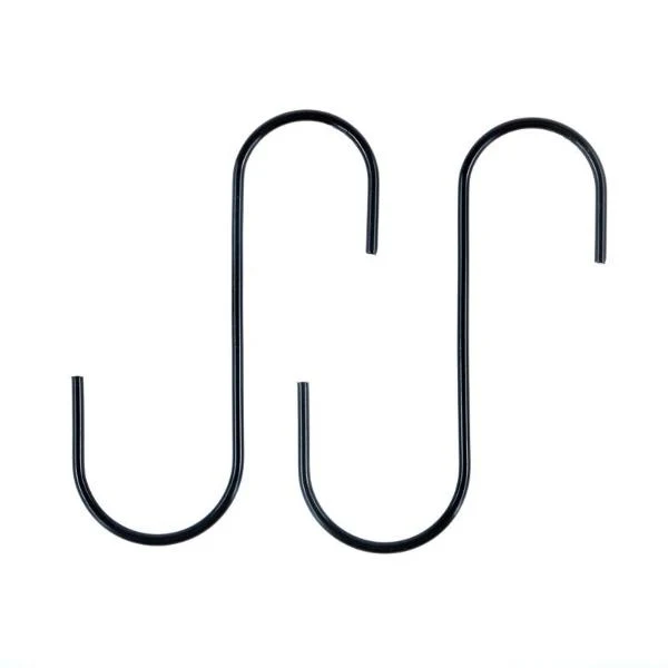 2 Pack Black Steel S Hook - 15cm x 6.5cm - Image 2