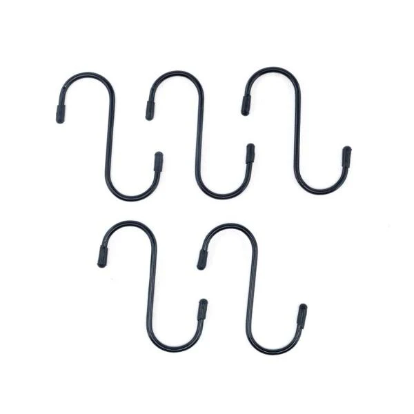 5 Pack PVC Coated S Hook With Scratch Proof Tip Protectors - 7.2cm x 3cm - Image 2