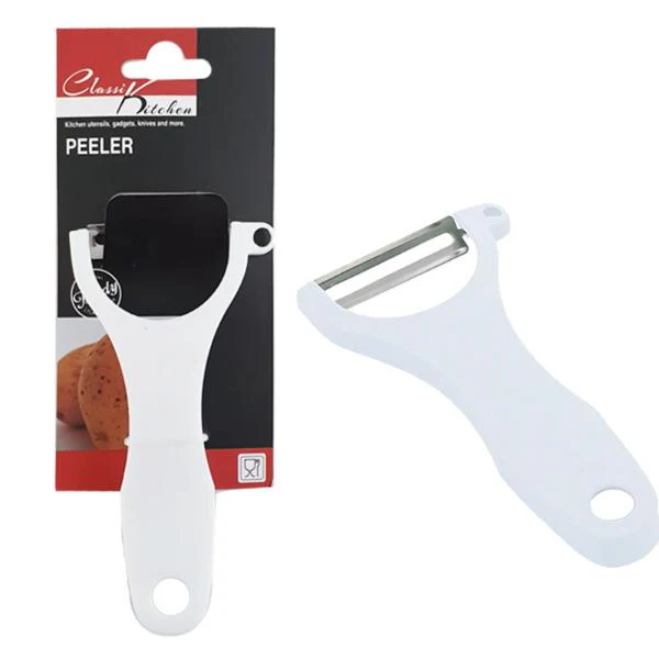 White Stainless Steel Peeler - 7cm x 14cm
