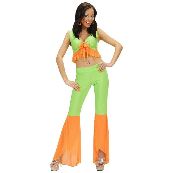 Neon Green & Orange Top & Pants - Medium