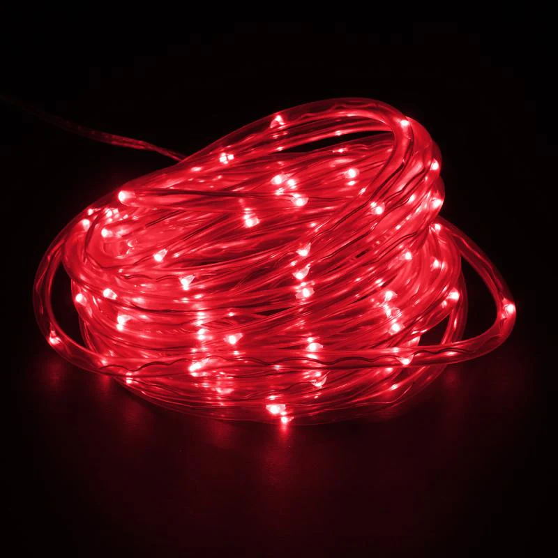 Scarlet Red Led Solar Rope Light - 700cm - Image 4