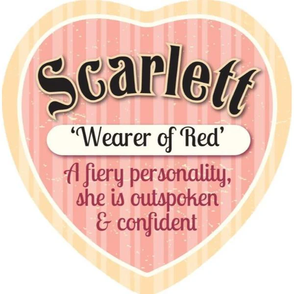 Ceramic Scarlett Heart Magnet