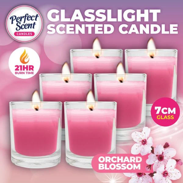 Orchard Blossom Glasslight Scented Candle - 7cm - Image 2
