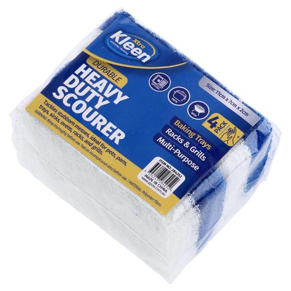 4 Pack Heavy Duty Scourer - 11cm x 7cm x 2cm - Image 3