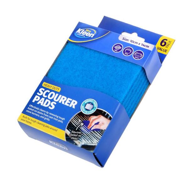 6 Pack Heavy Duty Scourers Value Pack - 14cm x 10cm x 0.5cm - Image 3