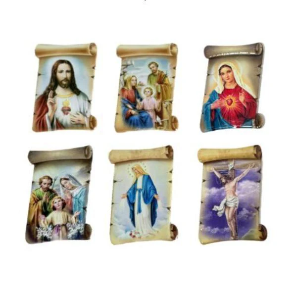 Scroll Shape Religious Fridge Magnets - 6cm x 8cm
