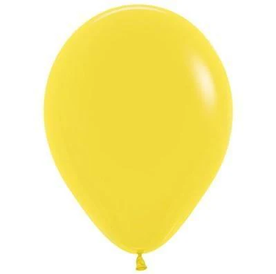 Sempertex 25 Pack Yellow Latex Balloons - 30cm