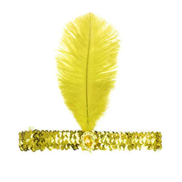 Gold Sequin Flapper Headband - S