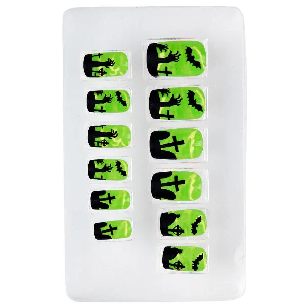 Self Adhesice Neon Haunted Nails