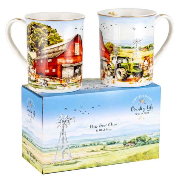 2 Pack Country Life Mugs - 360ml - Image 2