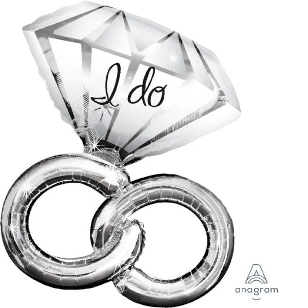 SuperShape Wedding Rings Foil Balloon - 76cm x 69cm