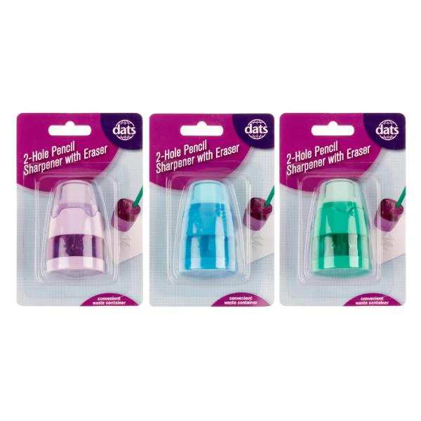 2 Pack Sharpener With Eraser