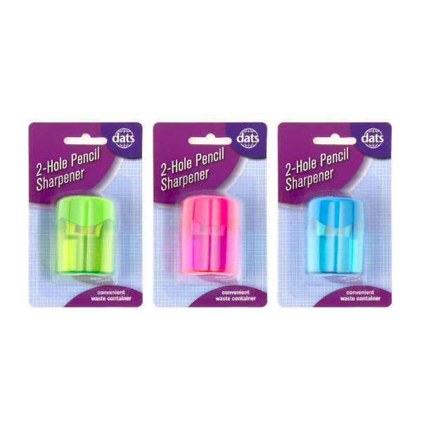 2 Hole Coloured Pencil Sharpener