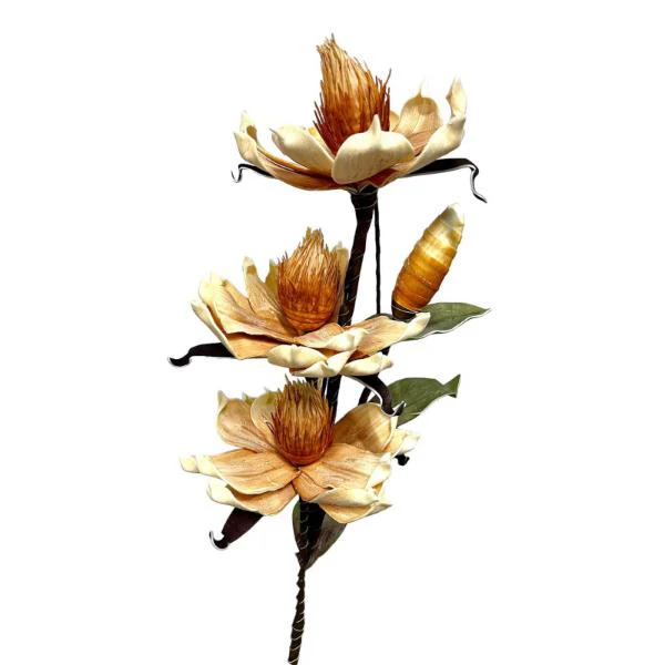 3 Bud Silicon Flowers - 70cm - Image 10