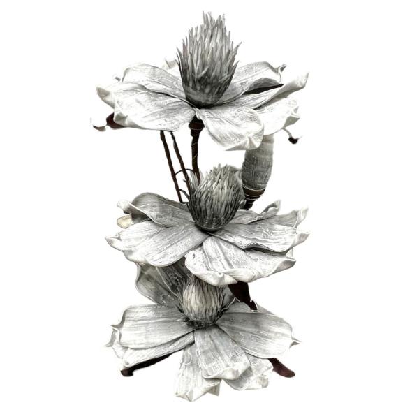 3 Bud Silicon Flowers - 70cm - Image 15