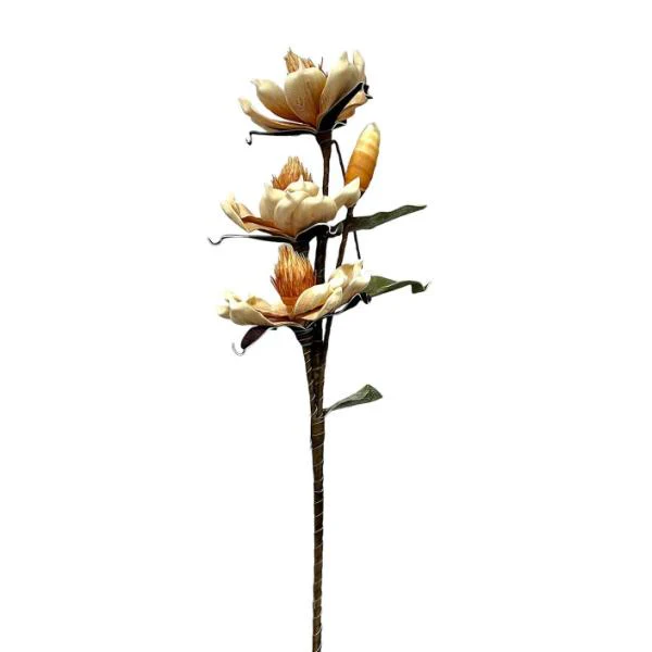 3 Bud Silicon Flowers - 70cm - Image 3