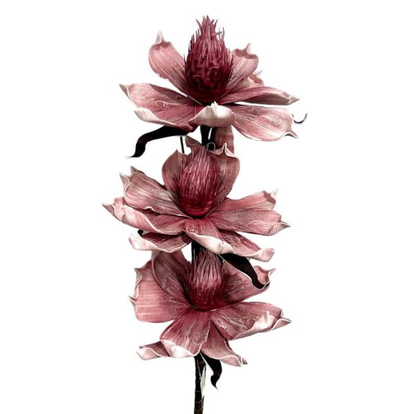 3 Bud Silicon Flowers - 70cm - Image 4