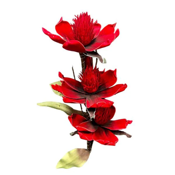 3 Bud Silicon Flowers - 70cm - Image 7