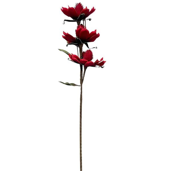 3 Bud Silicon Flowers - 70cm - Image 9